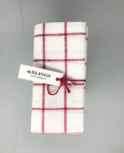 Lade das Bild in den Galerie-Viewer, 2er Set Leinen-Geschirrhandtuch Axlings rot