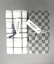 Lade das Bild in den Galerie-Viewer, 2er Set Leinen-Geschirrhandtuch Axlings schwarz