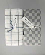 Lade das Bild in den Galerie-Viewer, 2er Set Leinen-Geschirrhandtuch Axlings dunkelgrau